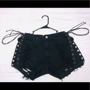 Sexy summer lace up shorts